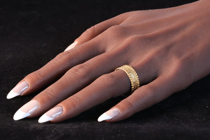 Antique Baroque Wedding Band In 18 Carat Yellow Gold