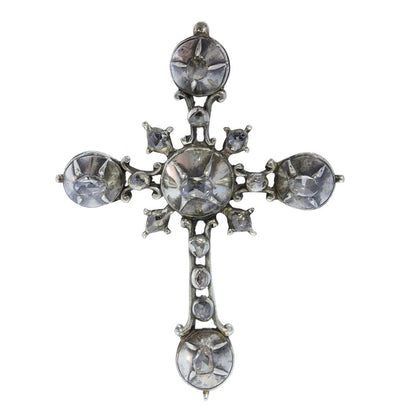 1750's Rococo Silver Cross Pendant