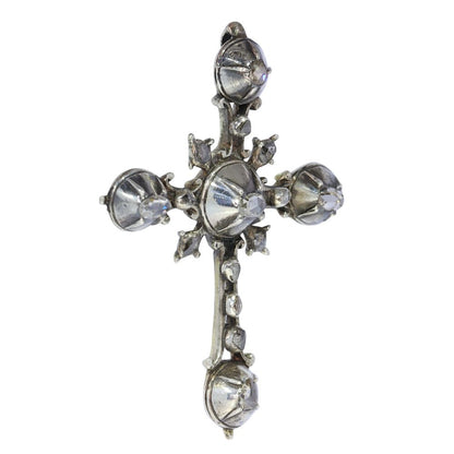 1750's Rococo Silver Cross Pendant