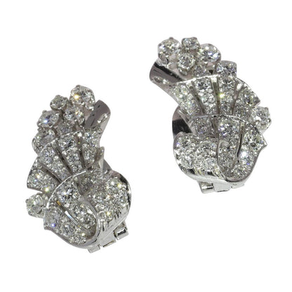 Vintage Diamond Earrings in Platinum
