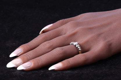 Antique Victorian Diamond Ring In 18 Carat Yellow Gold And Silver