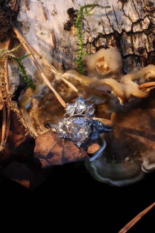 An 18th-Century Rococo Diamond Ring In Rose Gold