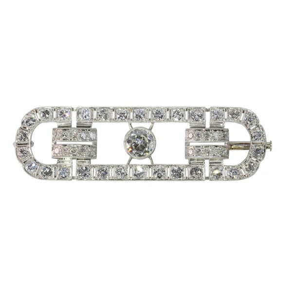 Gentlemen's platinum and diamond bar brooch