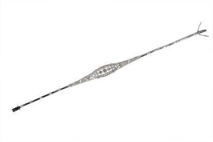 Dazzling Art Deco Old Cut Diamond Bracelet In White Gold