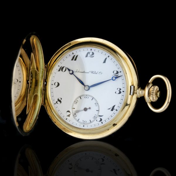 IWC Antique 14ct Gold Presentation Pocket Watch, Ref 800055, mechanical hand winding movement, by International Watch Co., Circa 1900