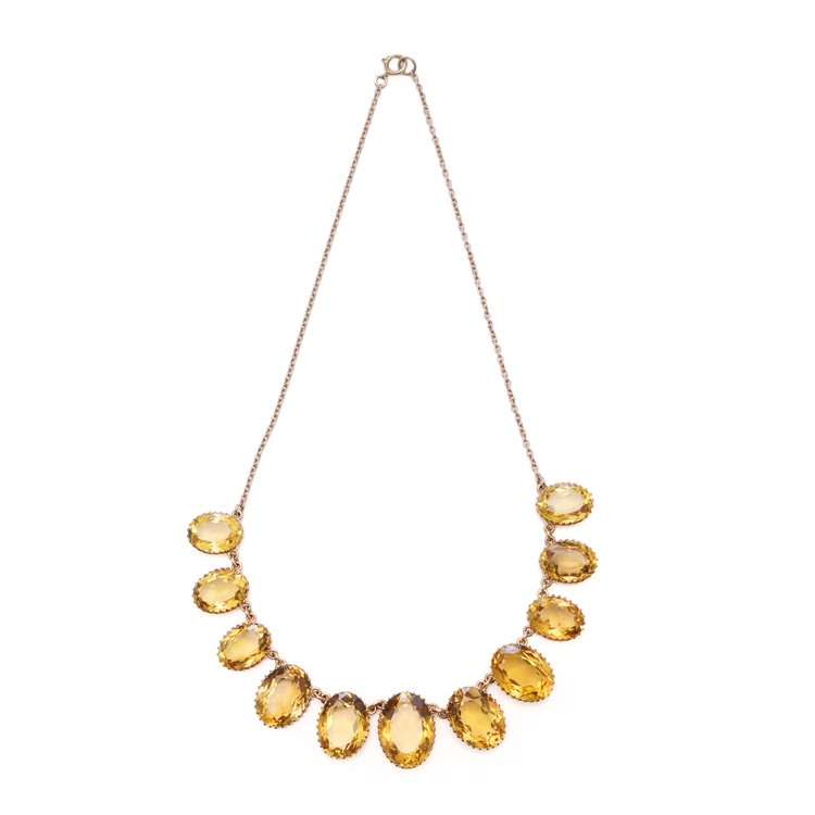 Vintage 71.20ct Citrine Necklace