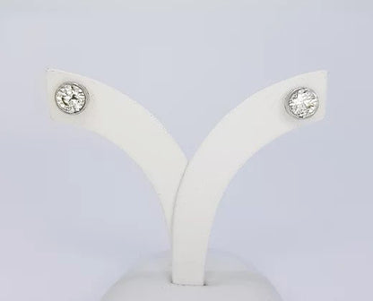 1.00ct Brilliant Cut Diamond Stud Earrings; timeless pair of diamond stud earrings, brilliant cut diamonds, collet set in 18ct white gold.