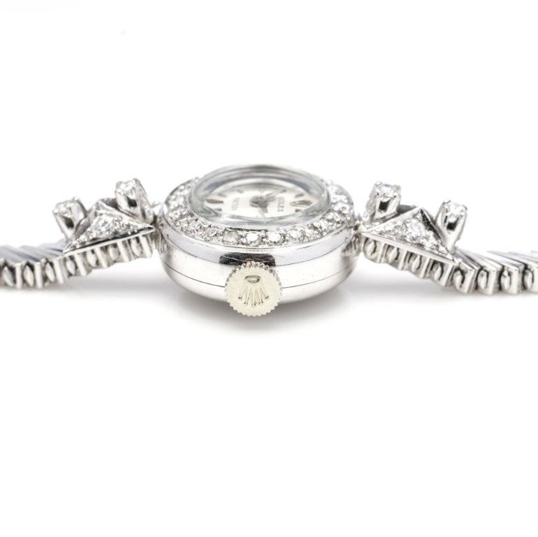 Vintage 1960s Rolex Precision Diamond Cocktail Watch 0.72 carats