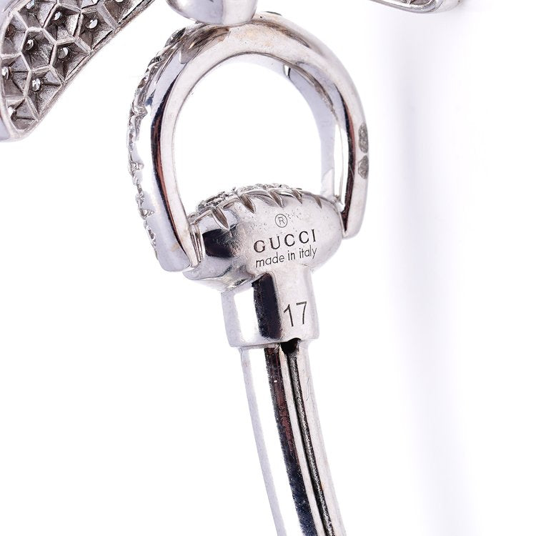 Vintage Gucci Diamond Butterfly Bangle Bracelet