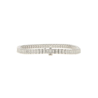 5.42ct Princess Cut Diamond Line Bracelet