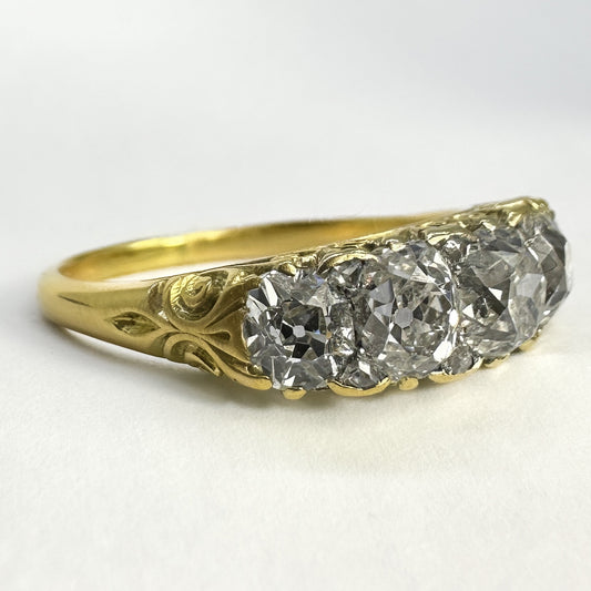 Antique Victorian Five Stone Diamond Ring