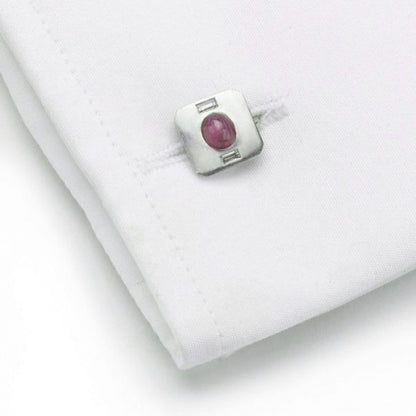 Vintage Tiffany and Co Star Ruby and Platinum Dress Set