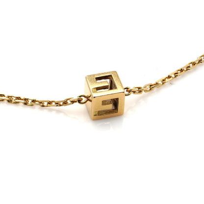 Gucci 18ct Yellow Gold G Logo Cube Long Chain Necklace with Adjustable Clasp