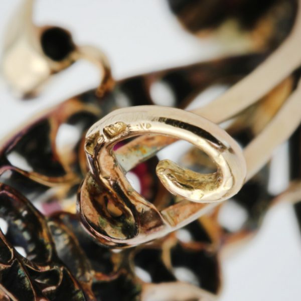 Antique Victorian Multi Gemstone Butterfly Brooch with Natural Pearl