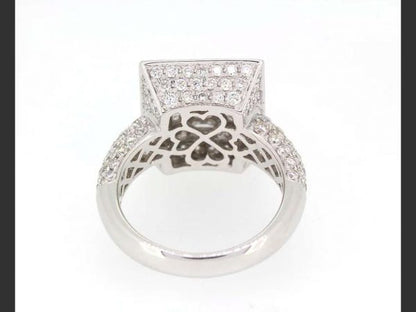 Art Deco Style Diamond Cluster Ring, totaling 3.14 carats