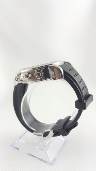 Jaeger LeCoultre Master Compressor Extreme World 46mm Stainless Steel Automatic Chronograph Watch, on black Jaeger-LeCoultre rubber strap, Circa 2000s, with Jaeger-LeCoultre box