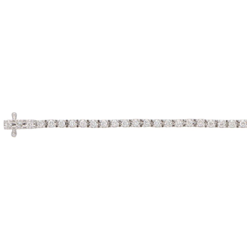 Contemporary Diamond Line Tennis Bracelet In 18 Carat White Gold