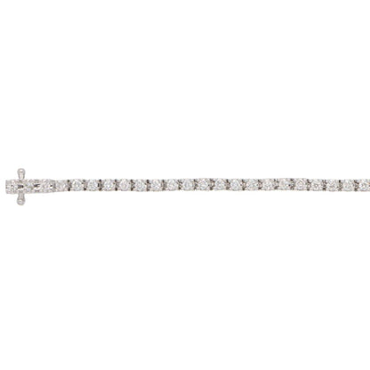 Contemporary Diamond Line Tennis Bracelet In 18 Carat White Gold