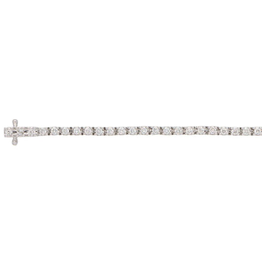 Contemporary Diamond Line Tennis Bracelet In 18 Carat White Gold