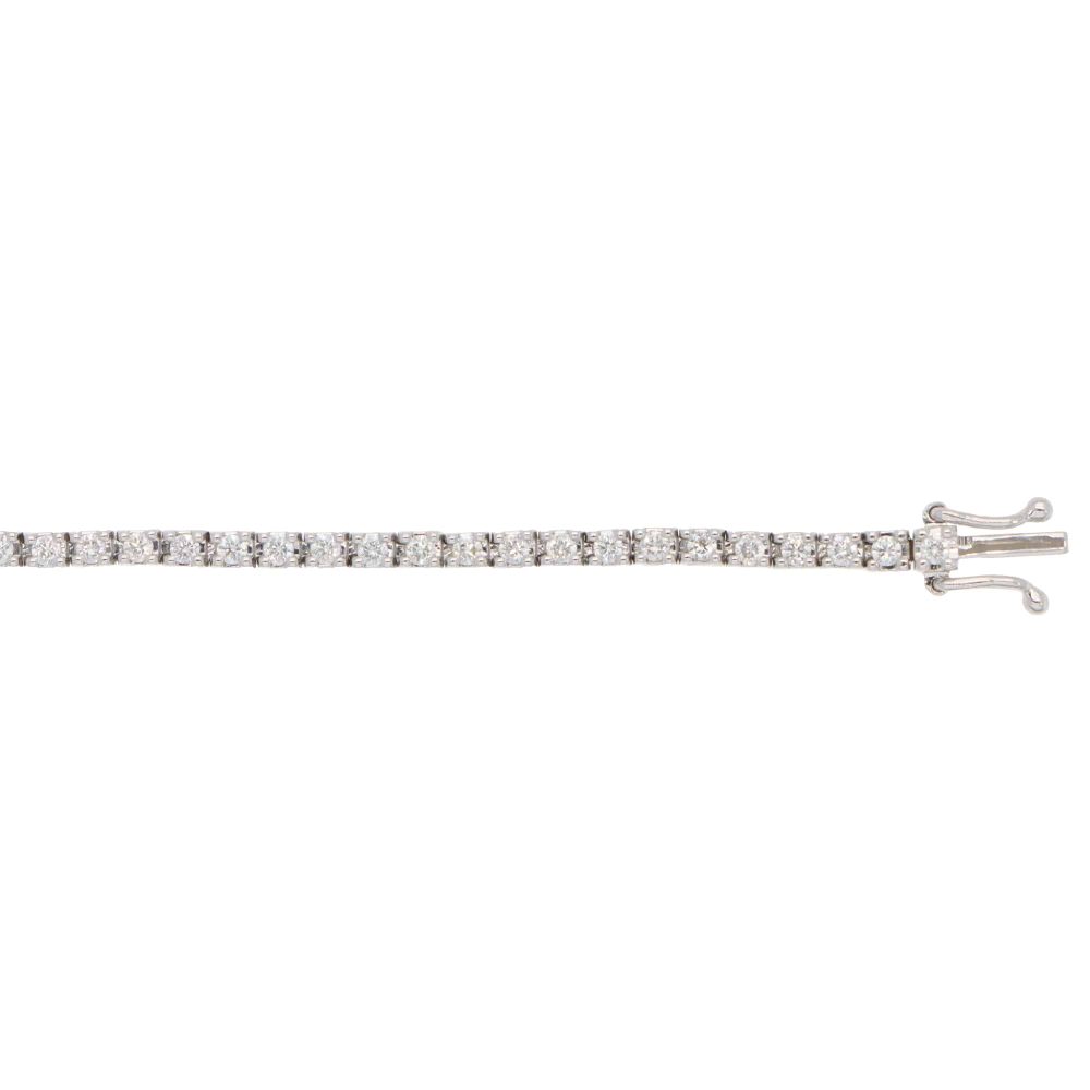 Contemporary Diamond Line Tennis Bracelet In 18 Carat White Gold