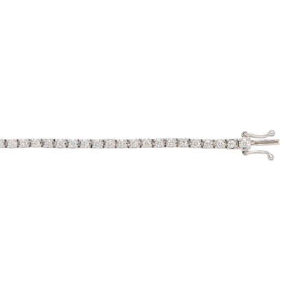Contemporary Diamond Line Tennis Bracelet In 18 Carat White Gold
