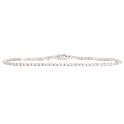 Contemporary Diamond Line Tennis Bracelet In 18 Carat White Gold