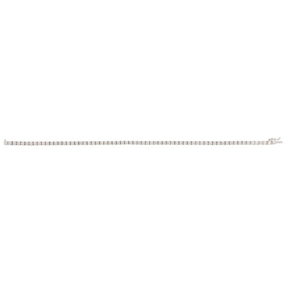 A white gold diamond line bracelet, on a white background