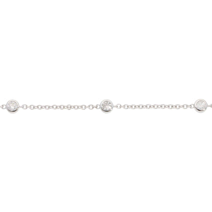 Contemporary Diamond Chain Bracelet In White Gold