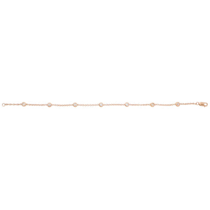 Contemporary Diamond Chain Bracelet In Rose Gold