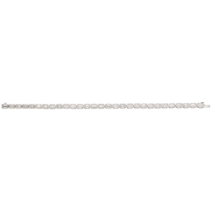 Contemporary Diamond Tennis Bracelet In 18 Carat White Gold