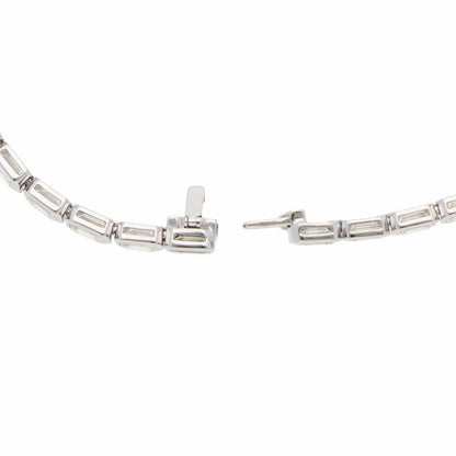 Contemporary Diamond Tennis Bracelet In 18 Carat White Gold
