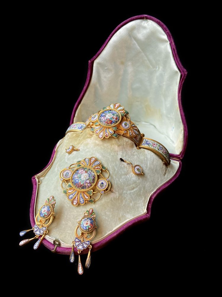 Rare 19th Century Micromosaic Parure by Menichini Giacomo