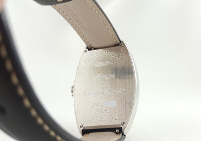 Franck Muller Casablanca 32mm Automatic Wrist Watch; 32mm wide stainless steel case, salmon dial, on a leather strap. Circa 1990s-2000s.