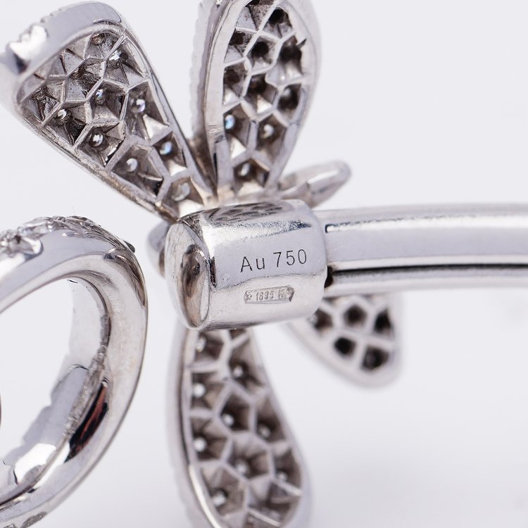 Vintage Gucci Diamond Butterfly Bangle Bracelet