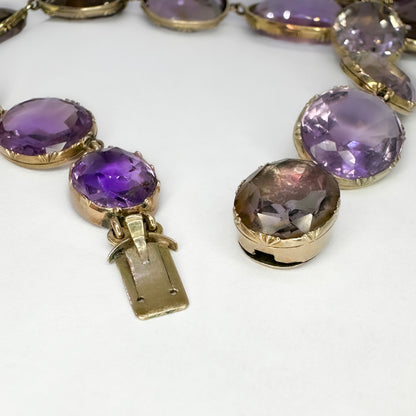 Victorian Antique Amethyst Riviere Necklace