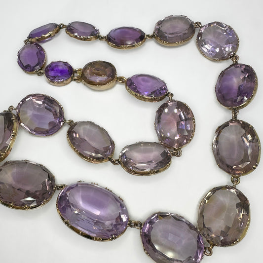 Victorian Antique Amethyst Riviere Necklace