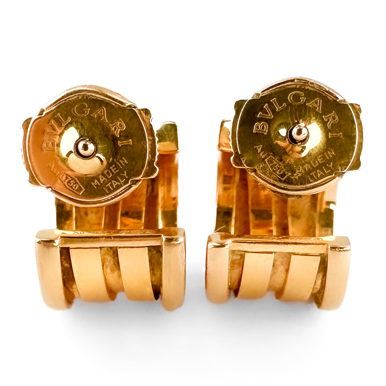 Vintage Bvlgari B.Zero1 Yellow Gold Half Hoop Earrings