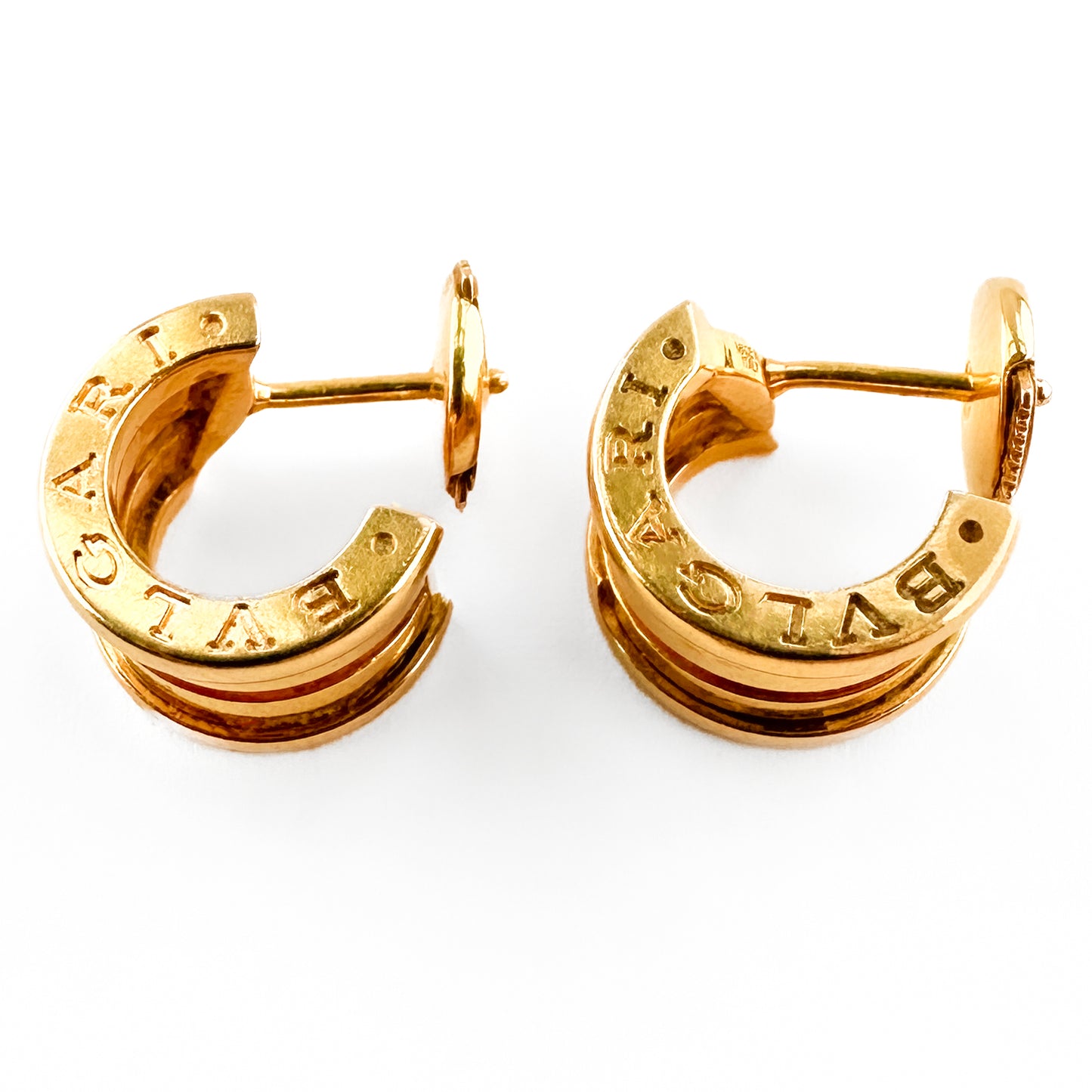 Vintage Bvlgari B.Zero1 Yellow Gold Half Hoop Earrings