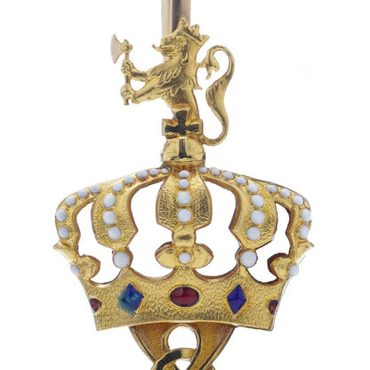 Antique Gold and Enamel Royal Norwegian Order of Olav with crown and lion