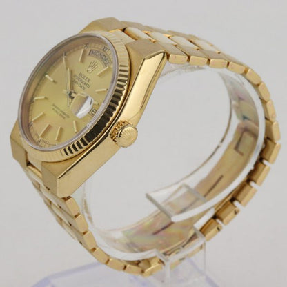 Rolex Day Date 18ct Yellow Gold Oyster Quartz 19018 Bracelet Watch