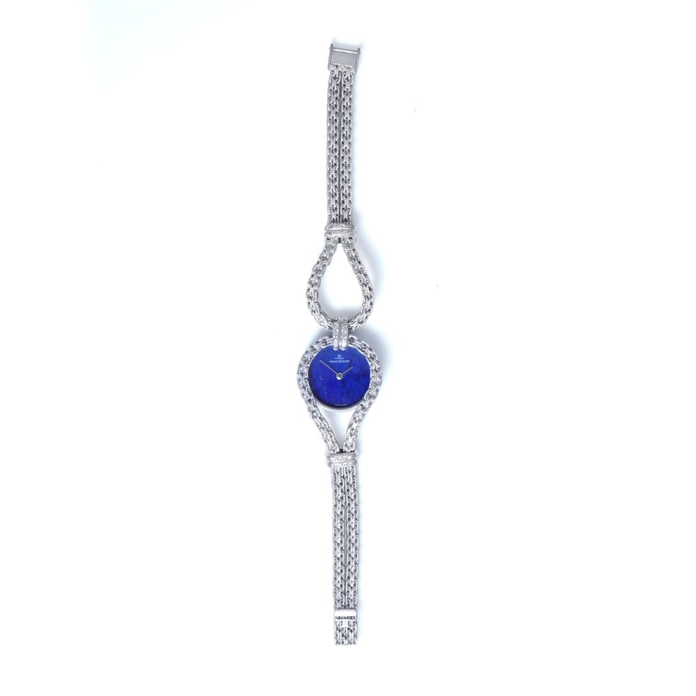 Jaeger LeCoultre 18ct White Gold Watch with Lapis Lazuli Dial