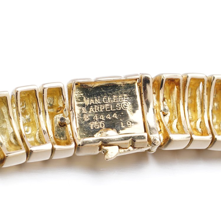 Vintage Van Cleef and Arpels 18ct Yellow Gold Collar Necklace with Coal Lapis Lazuli Malachite and Diamonds