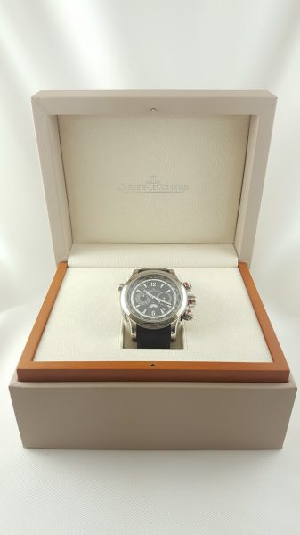 Jaeger LeCoultre Master Compressor Extreme World 46mm Stainless Steel Automatic Chronograph Watch, on black Jaeger-LeCoultre rubber strap, Circa 2000s, with Jaeger-LeCoultre box