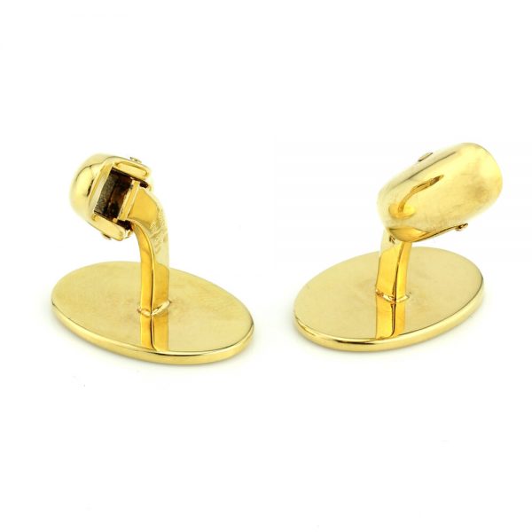 Faberge Limited Edition 18ct Gold Blue Enamel Cufflinks, Box Certificate