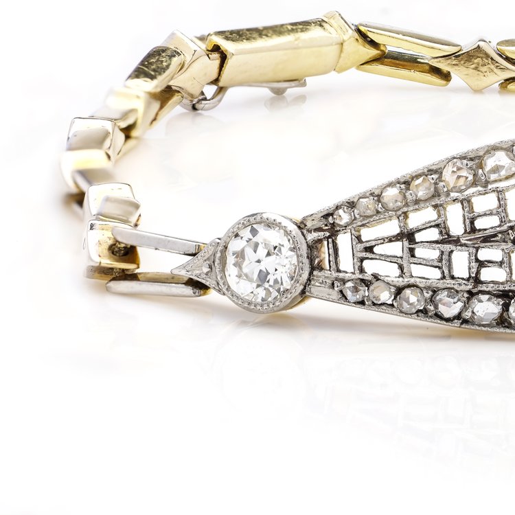 Edwardian Antique 1.35ct Old Cut Diamond Bracelet