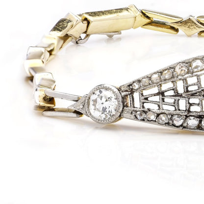 Edwardian Antique 1.35ct Old Cut Diamond Bracelet