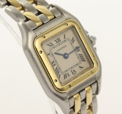 Vintage Cartier Panthere Ladies Steel and 18ct Gold 22mm Quartz Watch, Circa 1990s