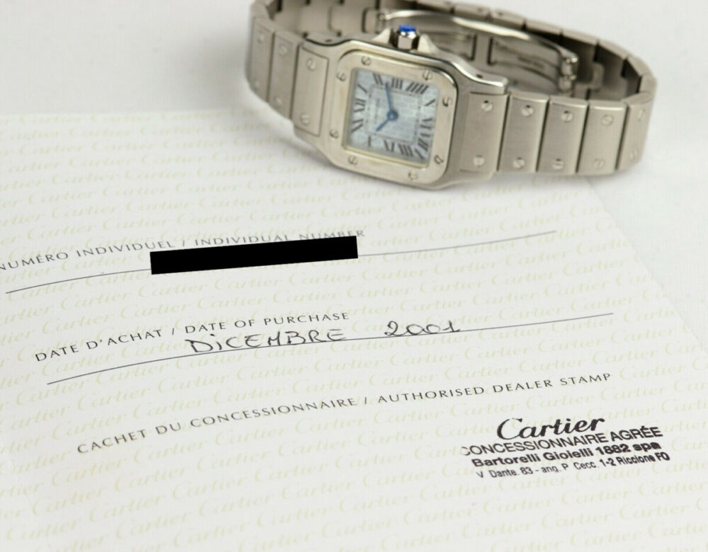 Ladies Cartier Santos Galbee Watch, Anniversary Logo 24mm Square Dial