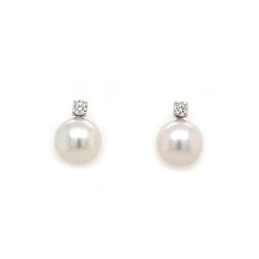 South Sea Pearl and Diamond Earrings