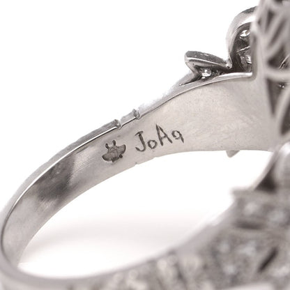 3.30ct Opal and Diamond Cluster Ring makers mark JoAq